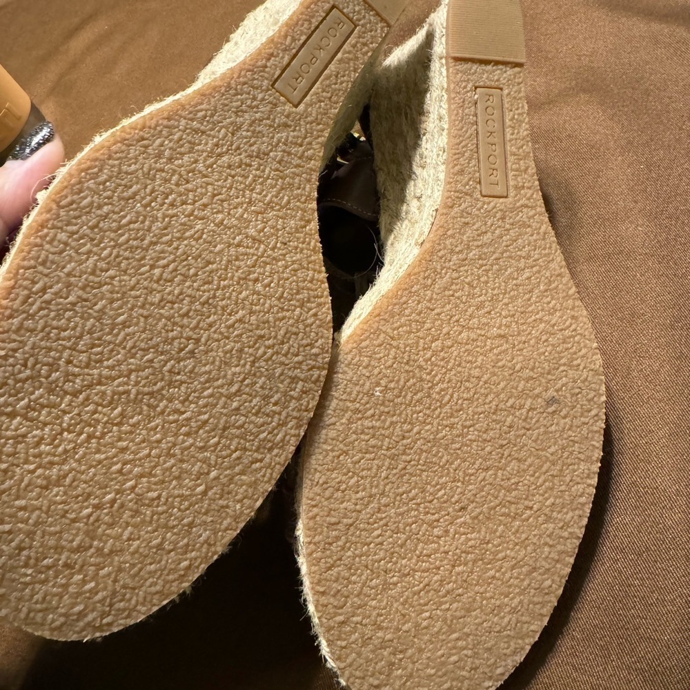Rockport Brown Leather Wedges Size 11M - Picture 5 of 13